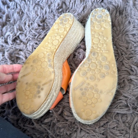 Jimmy Choo Orange Patent Leather Phyllis Platform Wedge Size 41 - Picture 8 of 9